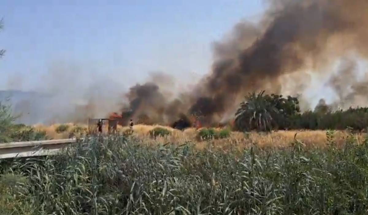 El fuego obliga a desalojar casas en Murcia y deja ceniza en las calles de Alcantarilla - El fuego obliga a desalojar casas en Murcia y deja ceniza en las calles de Alcantarilla