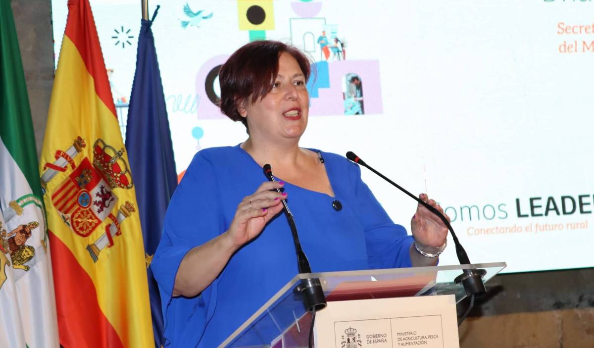 Begoña García Bernal durante el acto en Jerez - Begoña García Bernal durante el acto en Jerez