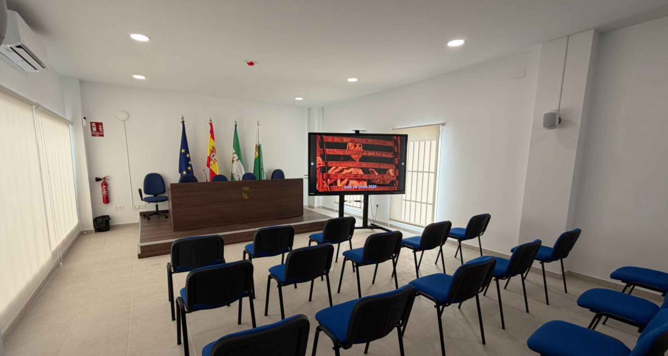Una de las salas de la Casa de la Cultura Maestra Engracia Santos García de Guadalcacín.