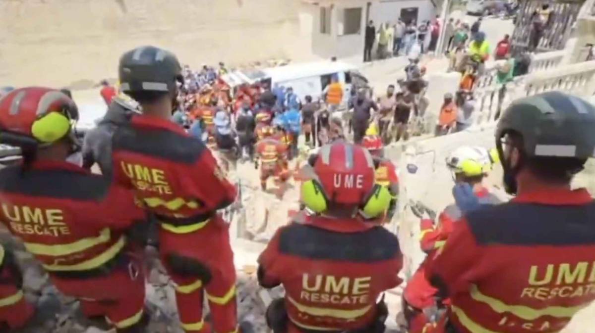 Milagro entre los escombros de los terremotos: la UME rescata con vida a una persona tras casi 72 horas atrapada en Venezuela