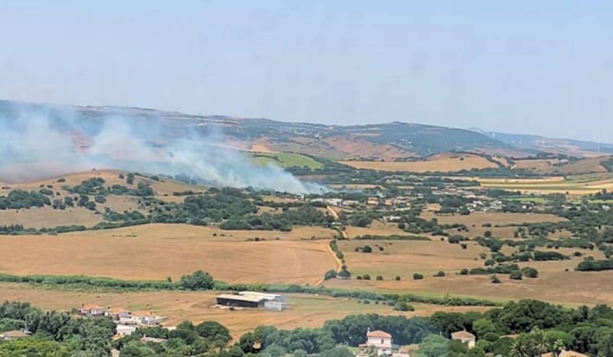 Incendio forestal en un paraje en pleno parque natural entre Barbate y Vejer