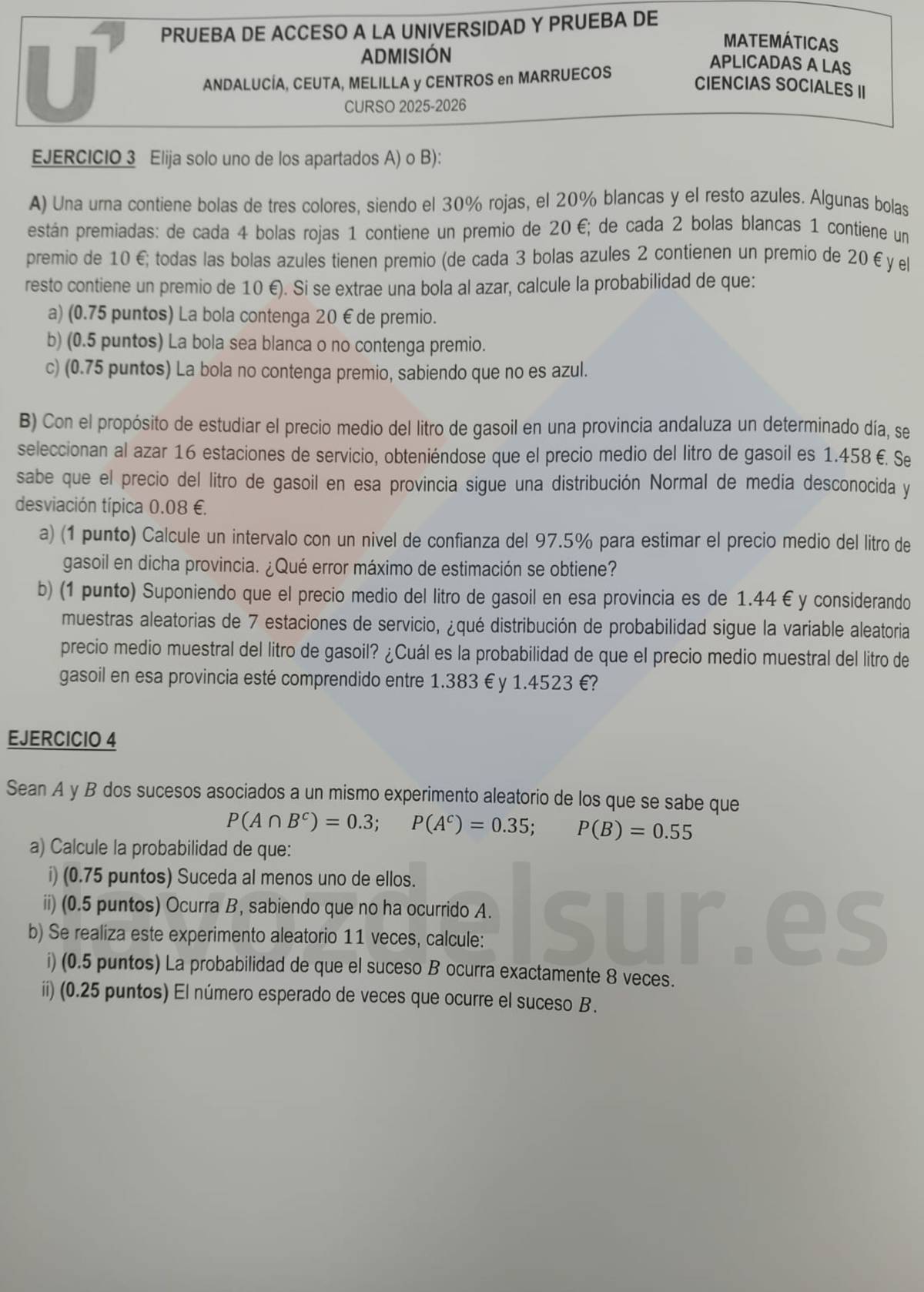 examen matematicas aplicadas ciencias sociales extraordinaria PAU - examen matematicas aplicadas ciencias sociales extraordinaria PAU