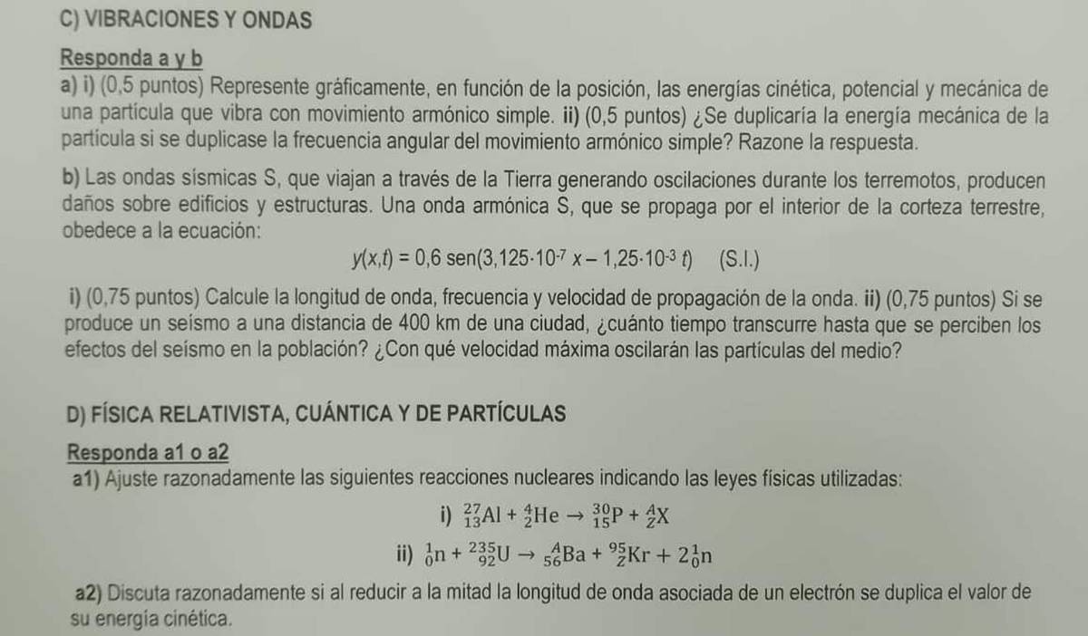 PAU Andalucía extraordinaria de julio de 2026: así es el examen de Física