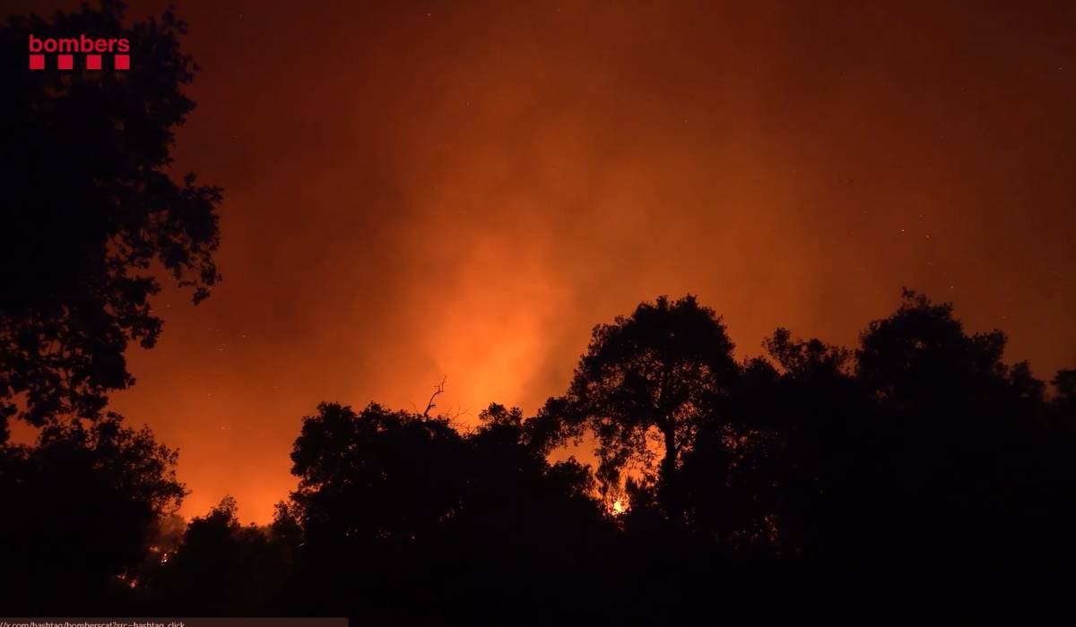 Imágenes del incendio en Girona - Imágenes del incendio en Girona