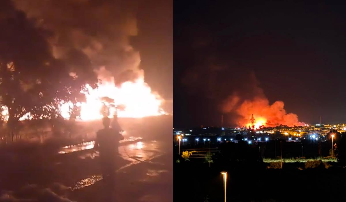 Un incendio arrasa con el asentamiento chabolista de Palos de la Frontera: "Alguien lo ha encendido"