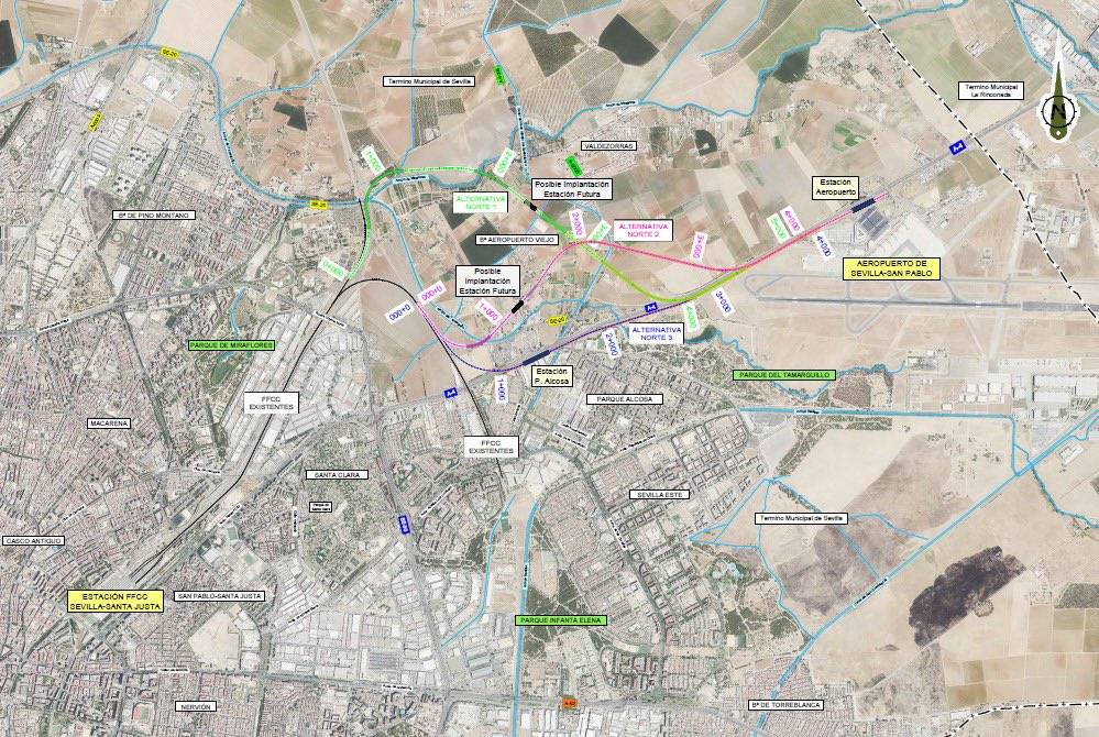 El Gobierno 'desbloquea' uno de los grandes proyectos en Sevilla: la conexión entre Santa Justa y el aeropuerto, más cerca
