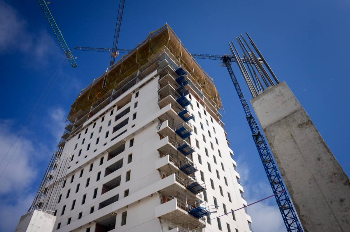 Una promoción de vivienda pública en construcción, en Cádiz. - José María Reyna 