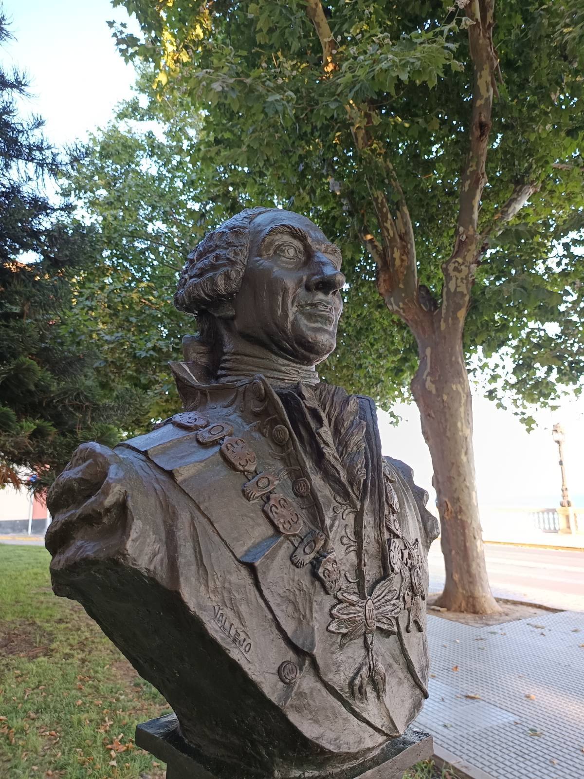Busto de Carlos III, vista angular derecha.