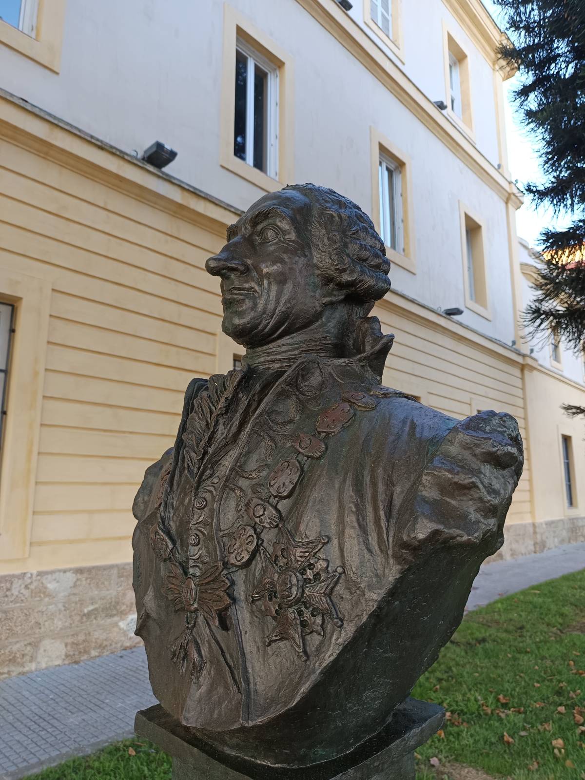 Busto de Carlos III, vista angular izquierda.