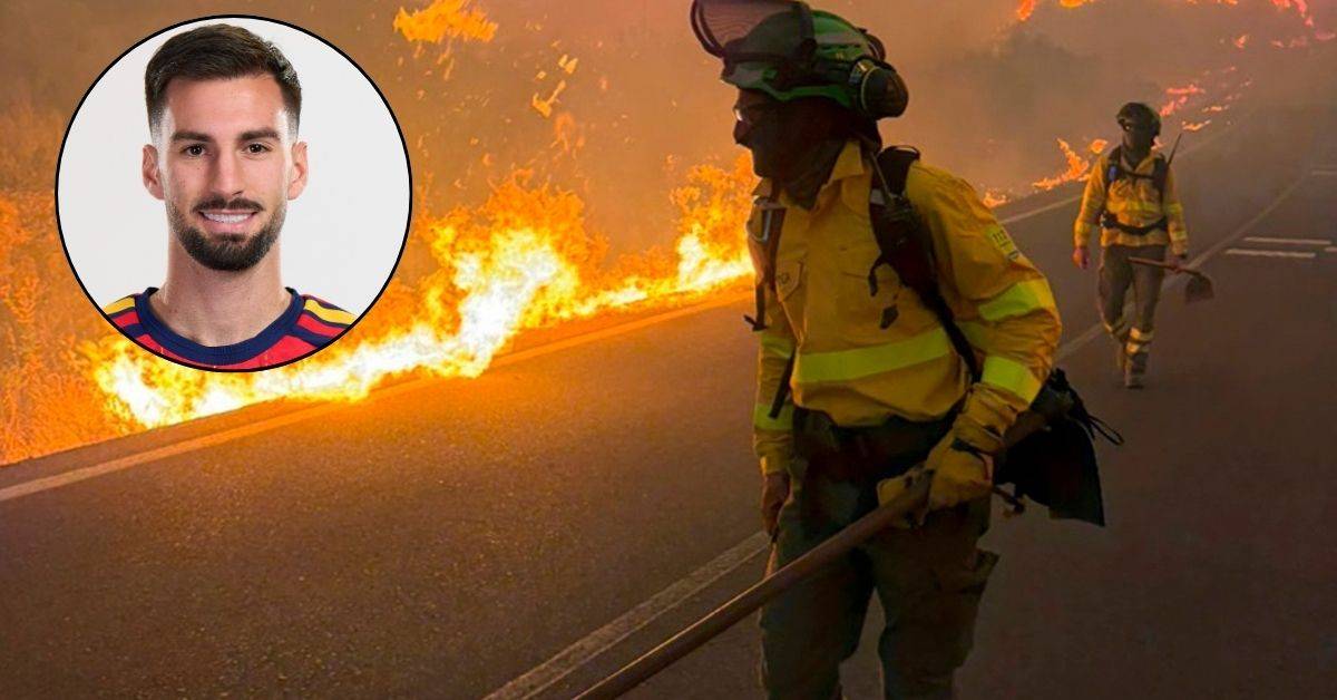 El apoyo del almeriense Baena a los afectados por el fuego en Los Gallardos: 30 segundos de silencio en el España-Bélgica