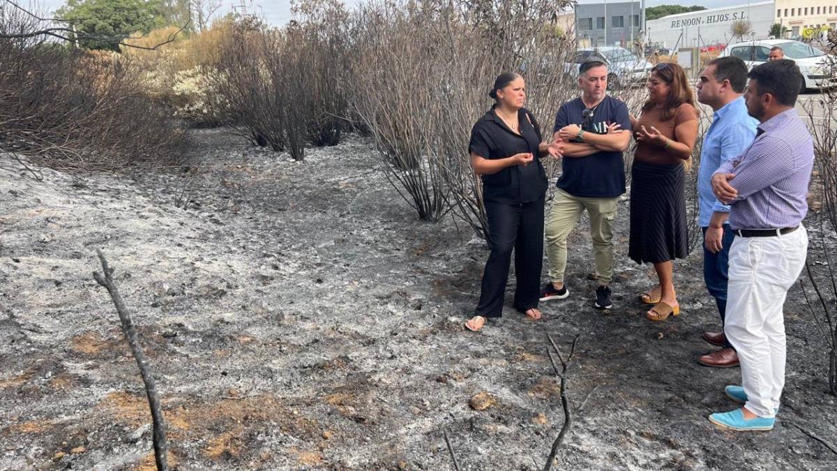 El incendio de Barbate esta semana. - El incendio de Barbate esta semana.