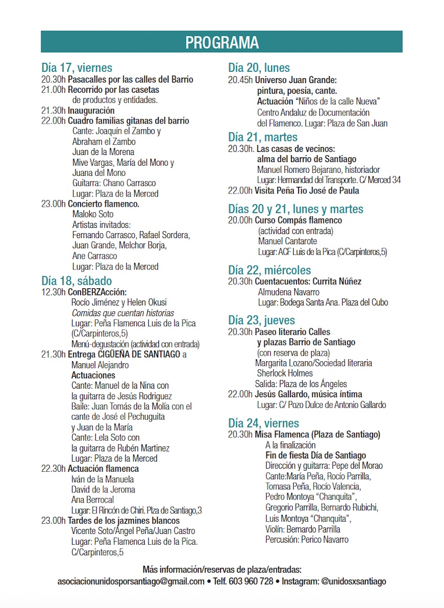 Programación completa de la Velá de Santiago 2026 en Jerez. - Programación completa de la Velá de Santiago 2026 en Jerez.