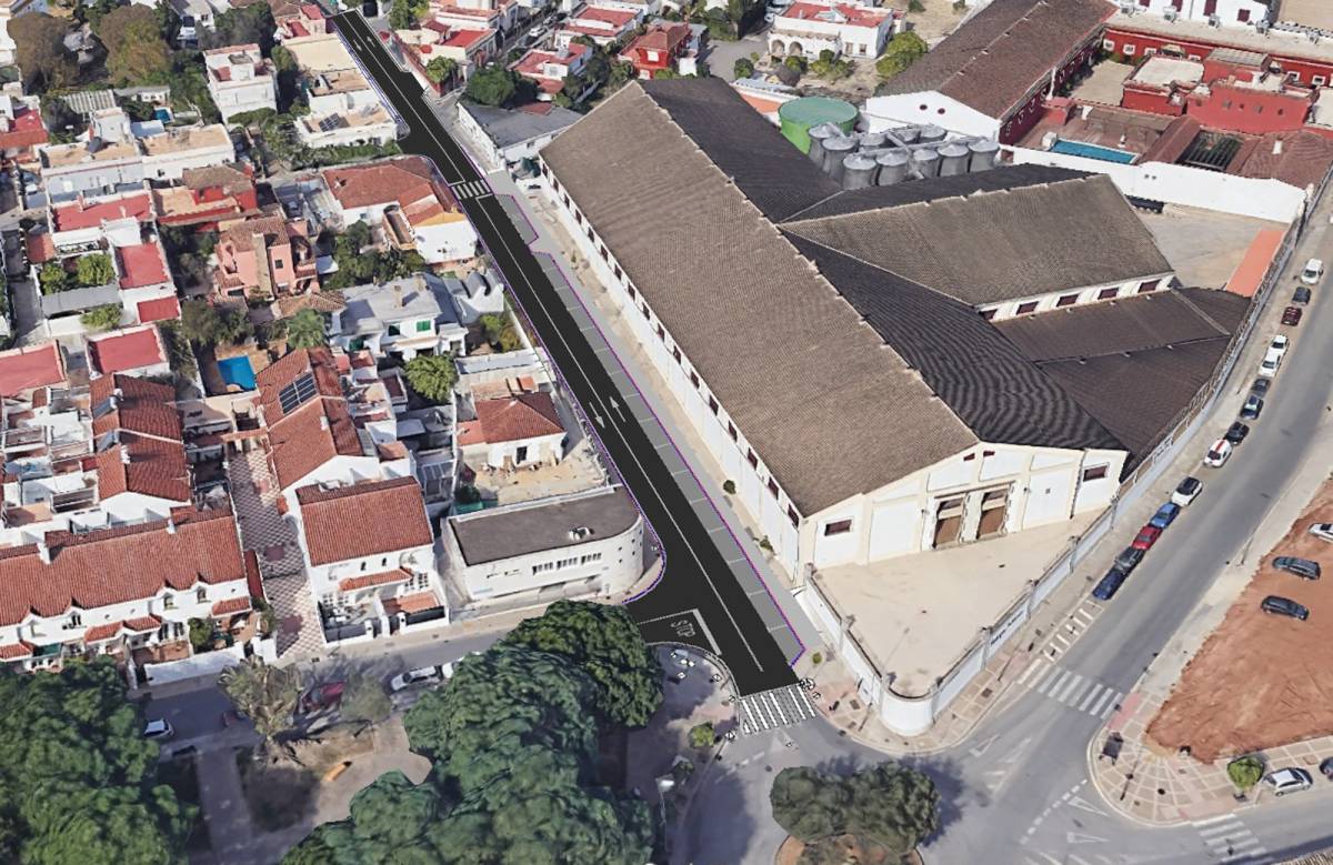 Zonas que quedarán renovadas en la calzada. - Zonas que quedarán renovadas en la calzada.