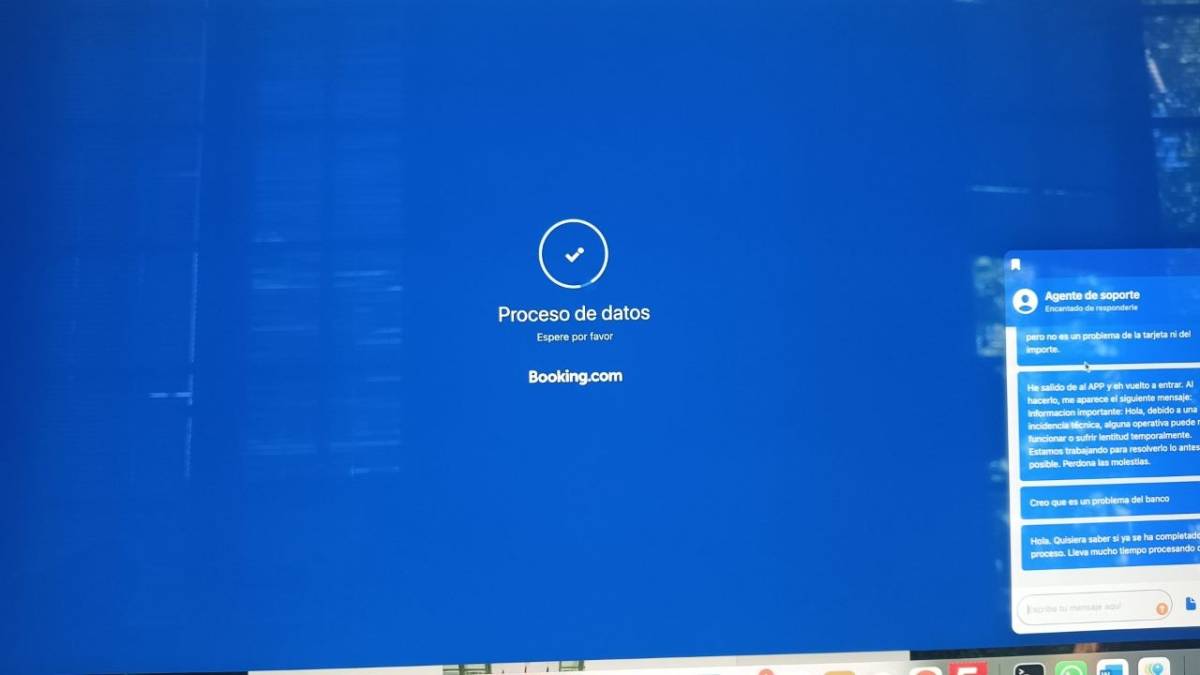 Página web falsa de Booking.