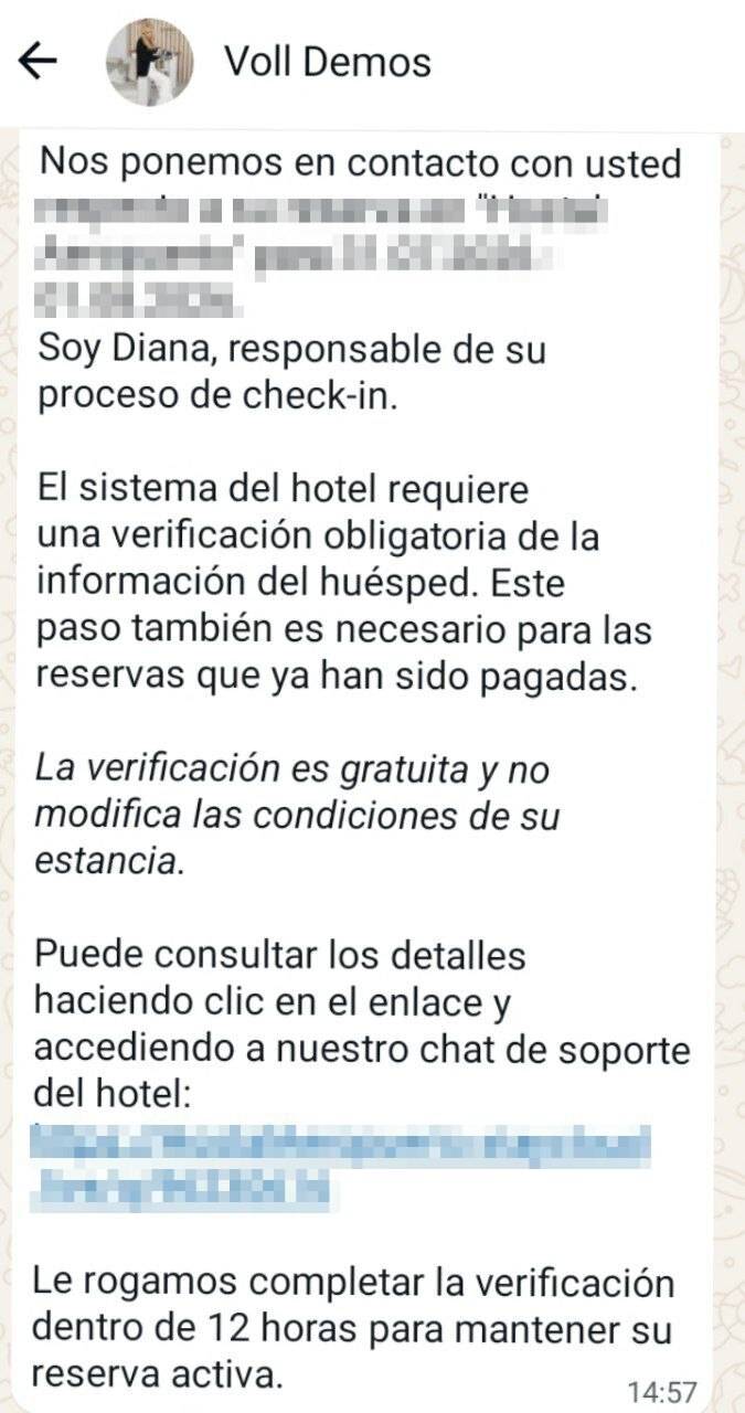 Mensaje de WhatsApp recibido.