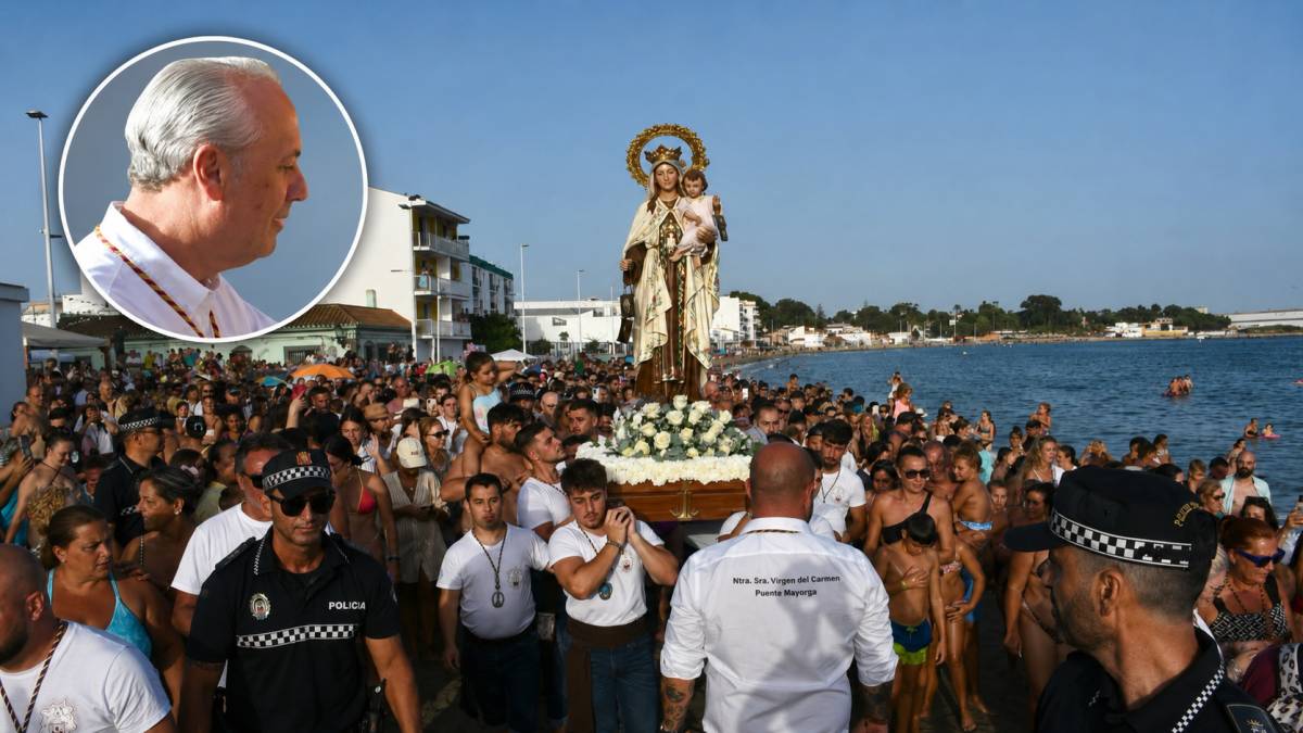 El emotivo mensaje de Ruiz Boix tras procesionar junto a la Virgen del Carmen en Puente Mayorga: 