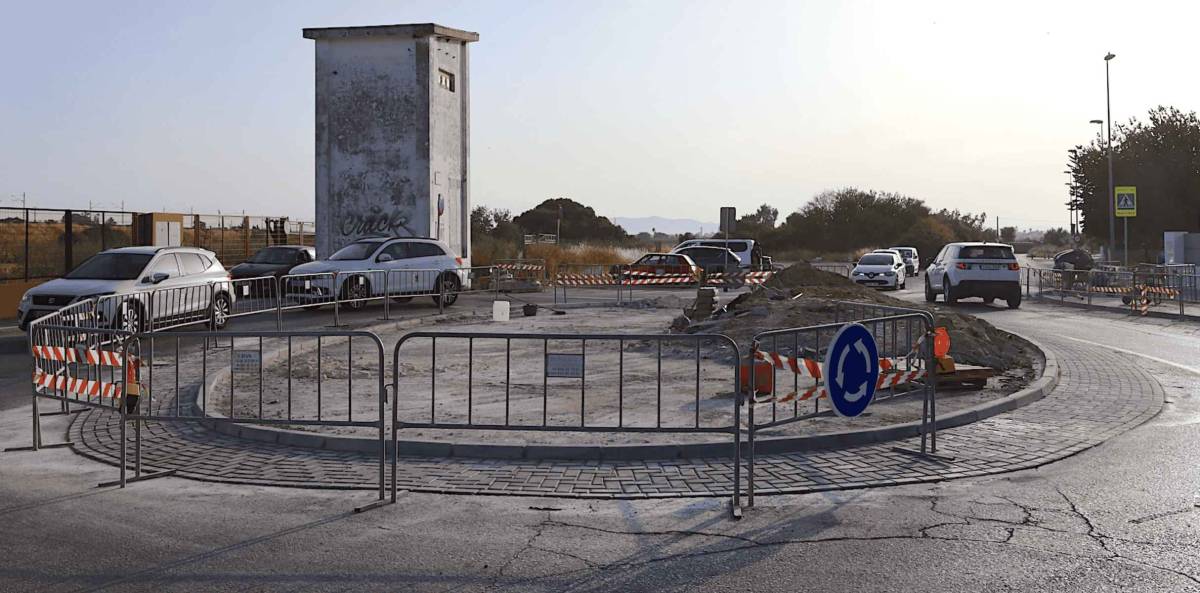Así marchan las obras de la glorieta María Gutiérrez Rey, clave para la futura conexión entre Jerez y Guadalcacín