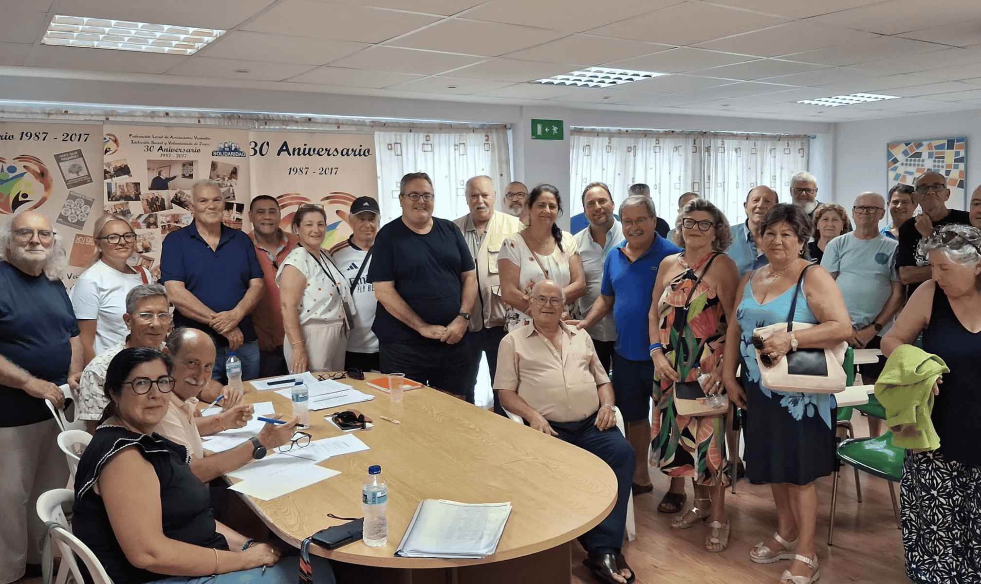 Imagen tras la Asamblea General Extraordinaria de la Federación Solidaridad de Jerez.