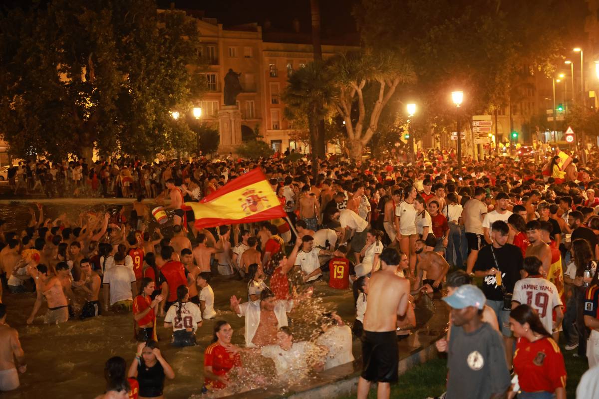 Celebración en Jerez de la victoria de España en el Mundial. - JUAN CARLOS TORO 