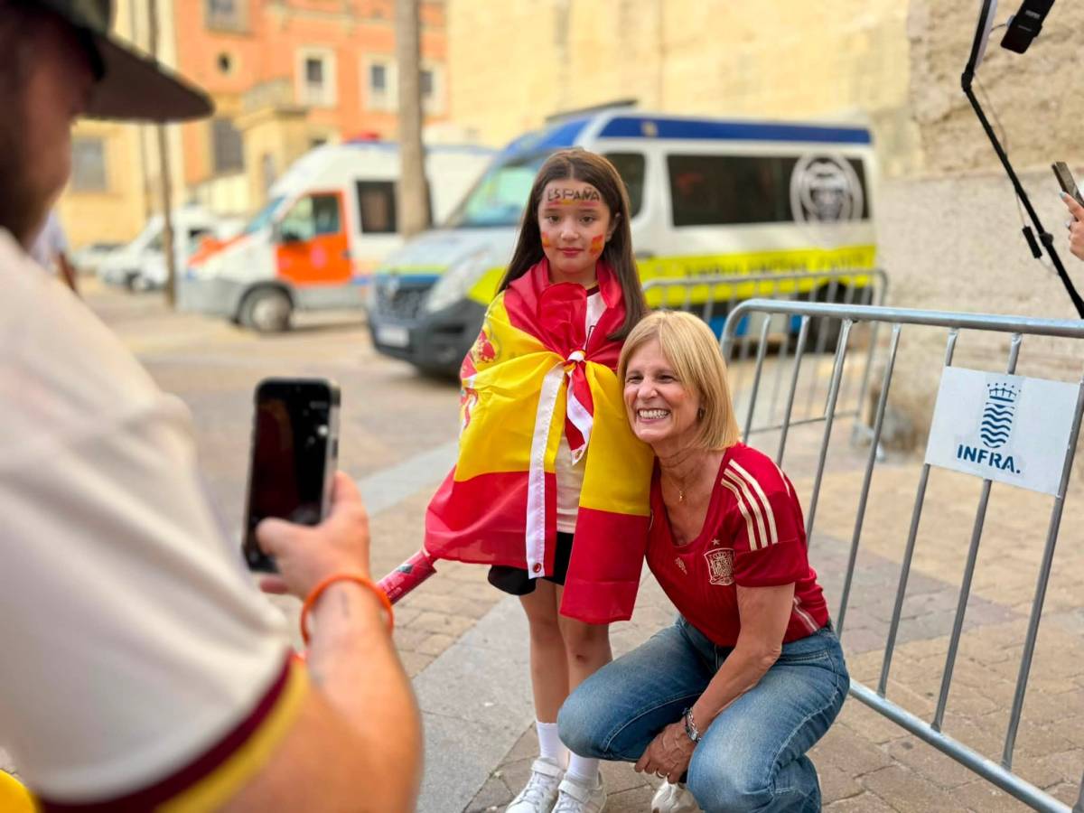 Fotos con aficionados.