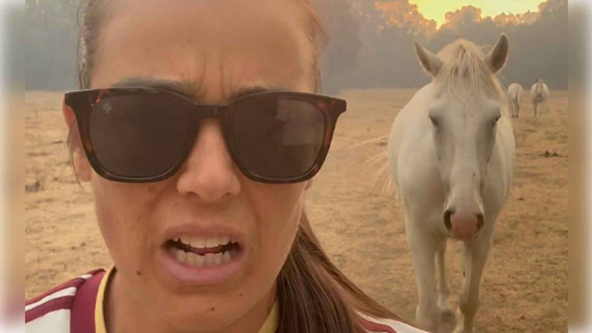 La carrera de Isabel Aaiún y sus caballos para huir del fuego mientras su 'Potra Salvaje' sonaba en la fiesta de España