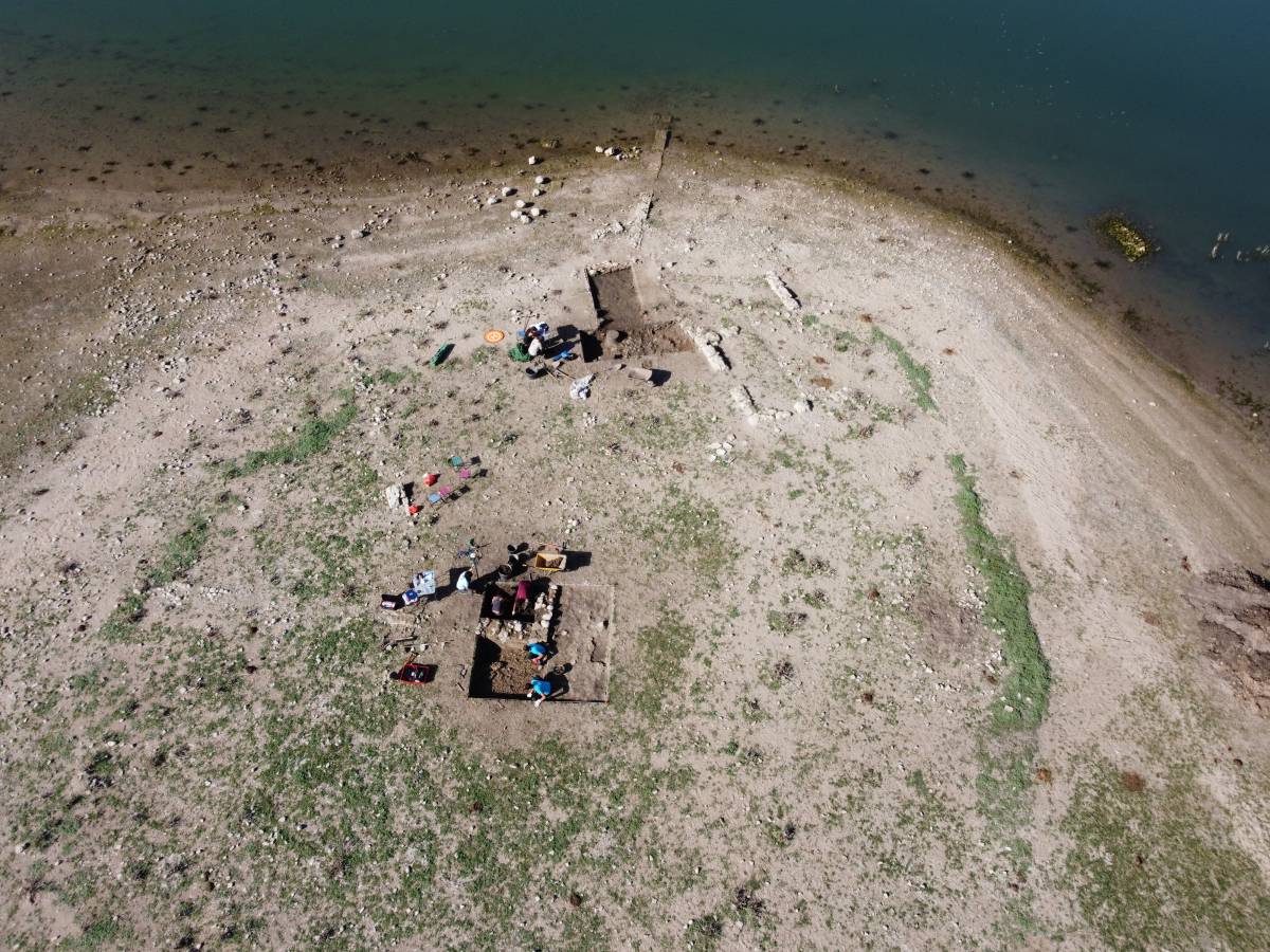 Los investigadores realizan trabajos de campo.