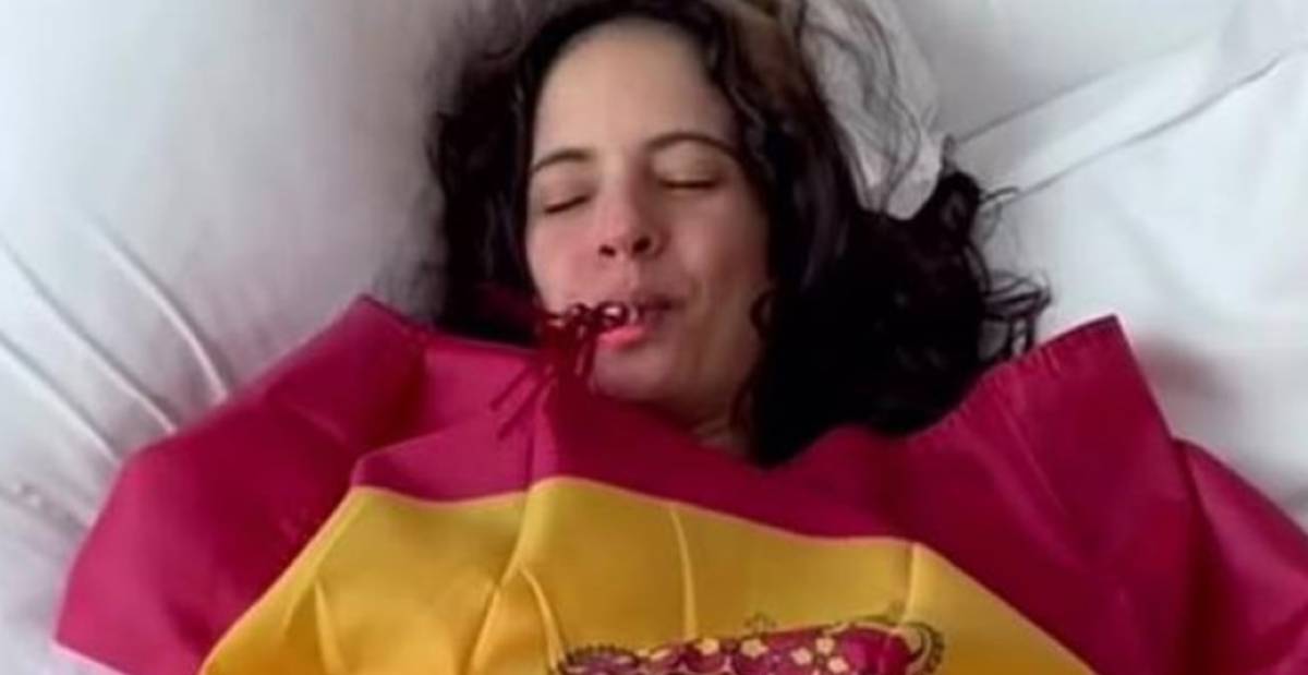 Rosalía, en el vídeo ya borrado de sus redes sociales. - 