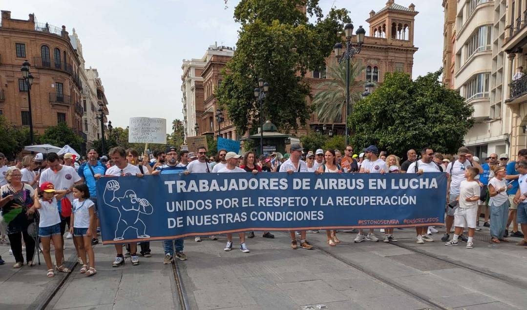 Imagen de la manifestación celebrada este jueves en Sevilla. - Imagen de la manifestación celebrada este jueves en Sevilla.
