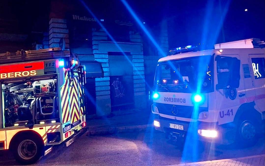 Intervención de los bomberos.