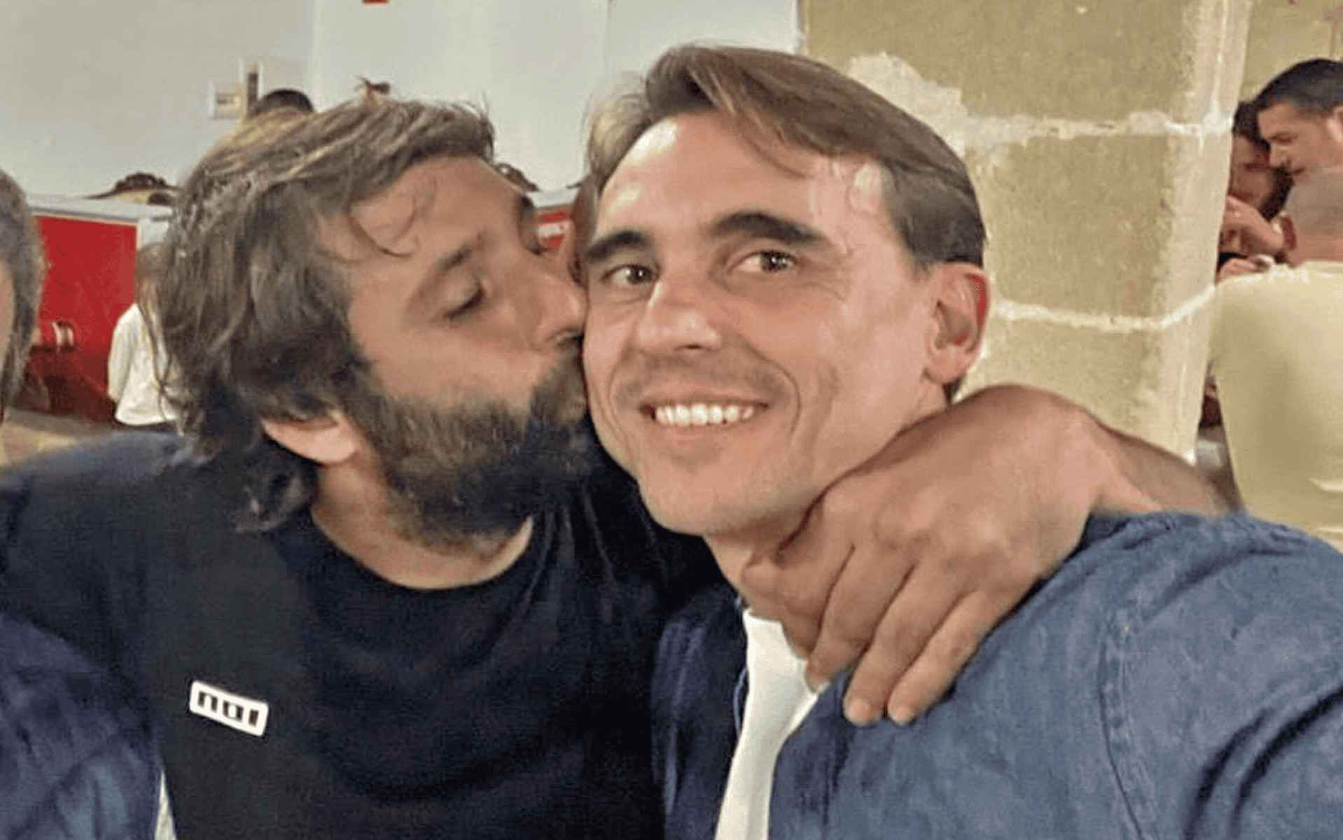 Borja, a la izquierda, junto a Ati. - Borja, a la izquierda, junto a Ati.