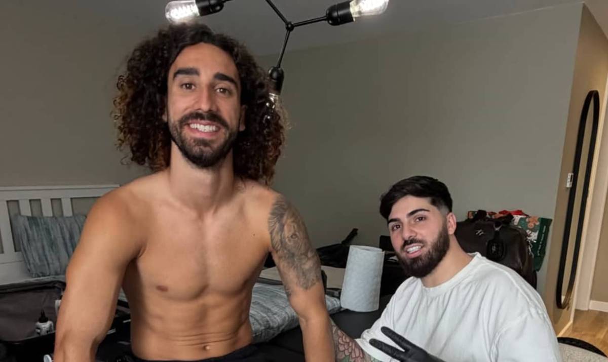 Marc Cucurella cumple su promesa: así es el tatuaje que se ha hecho con la cara de Luis de la Fuente