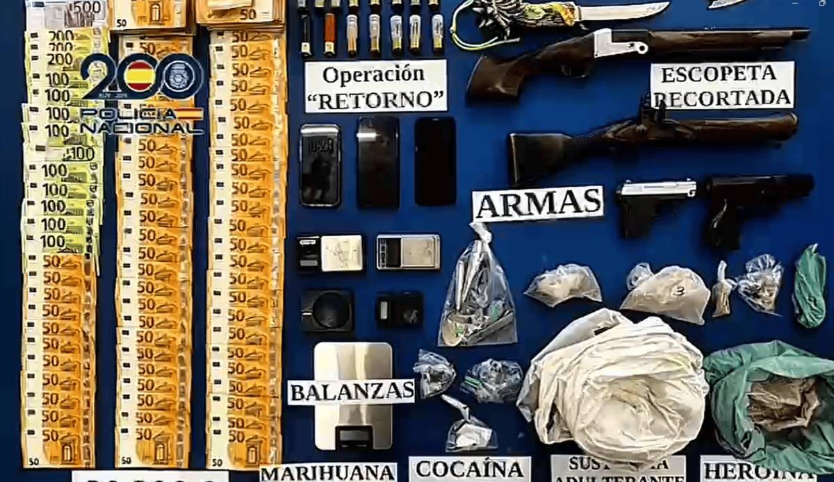 Material incautado en la operación Retorno por la Policía Nacional en Jerez - Material incautado en la operación Retorno por la Policía Nacional en Jerez