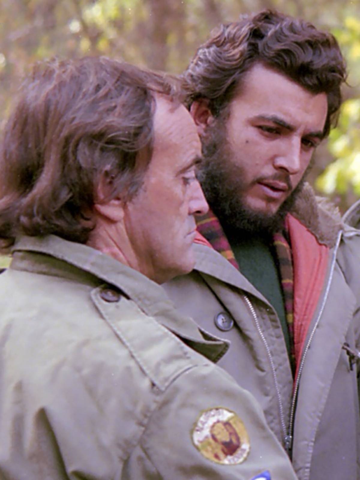 Juan Lebrón Sánchez, junto a Félix Rodríguez de la Fuente, durante el rodaje de 'El hombre y la tierra'