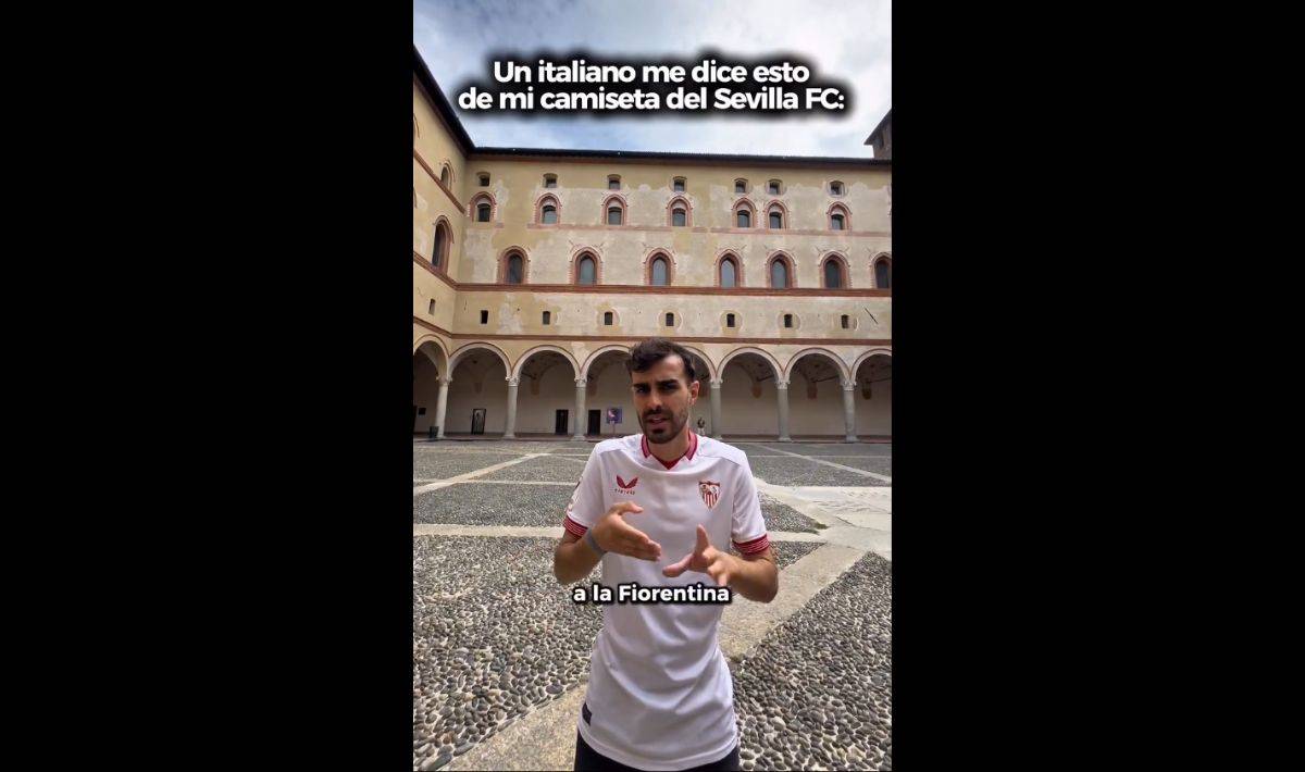 VÍDEO | Va de viaje a Italia luciendo su camiseta del Sevilla y los locales le dicen que no se la ponga: 