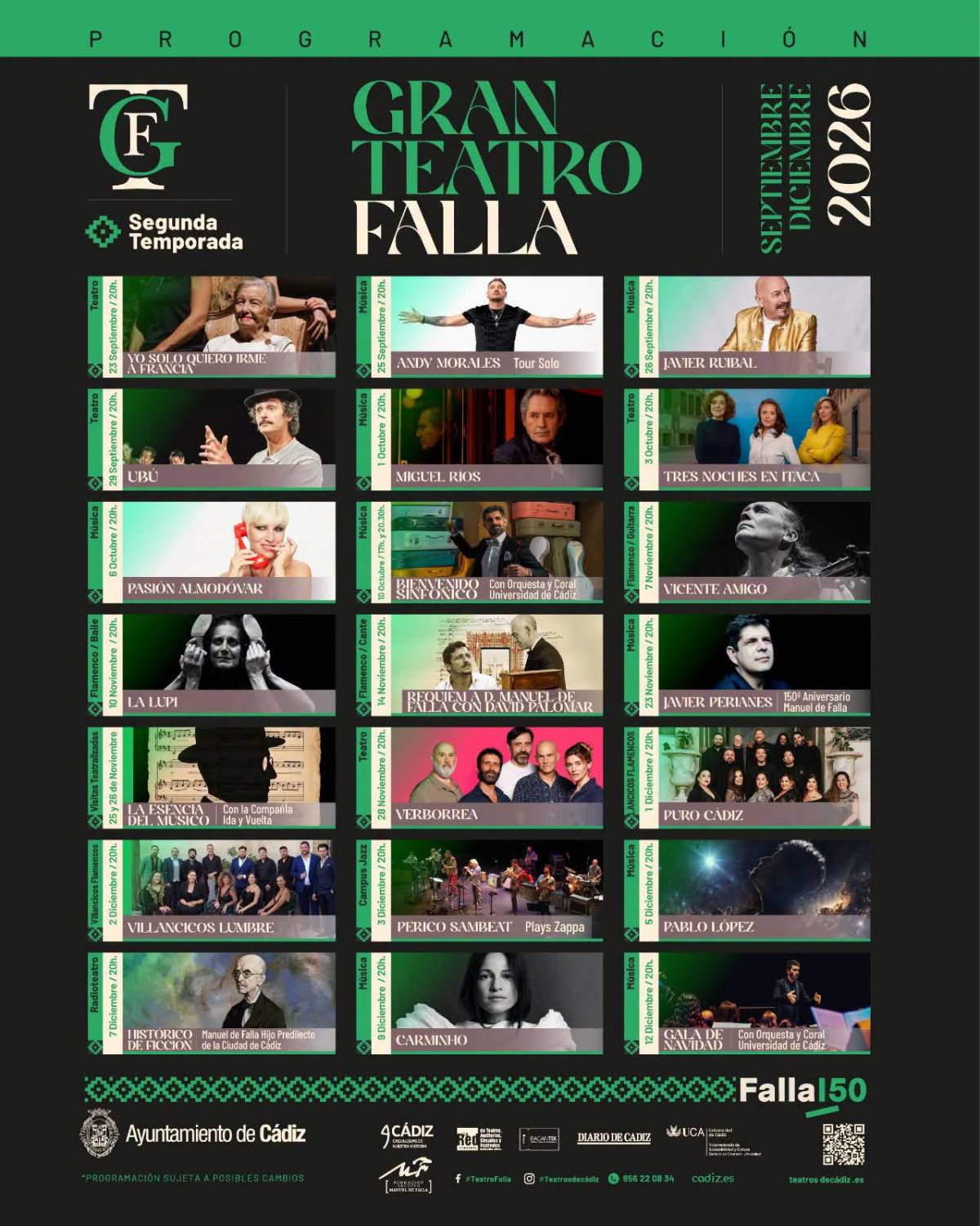 Cartel de la nueva temporada del Gran Teatro Falla.