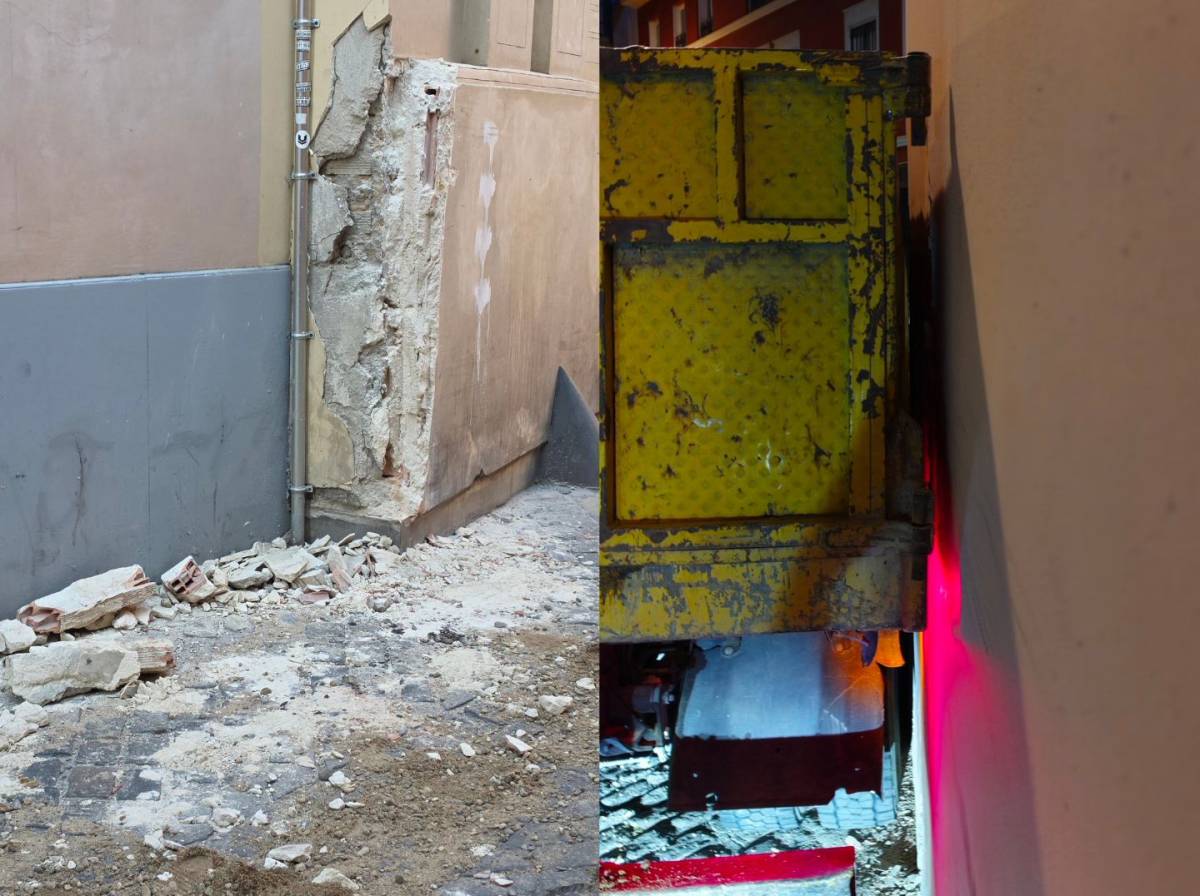 Nuevos destrozos en el centro de Sevilla por vehículos que pasan por donde no pueden: 