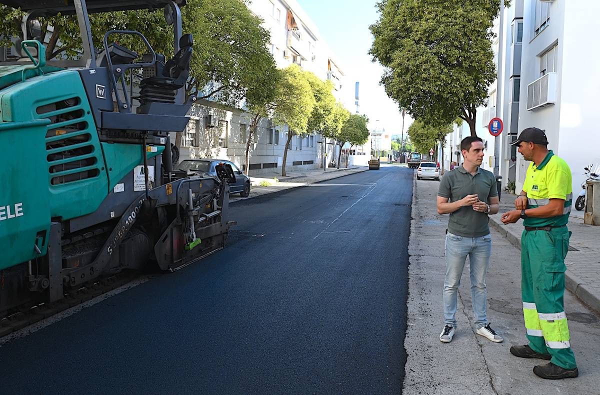El distrito sur de Jerez empieza su renovación: ya se han reasfaltado las primeras calles