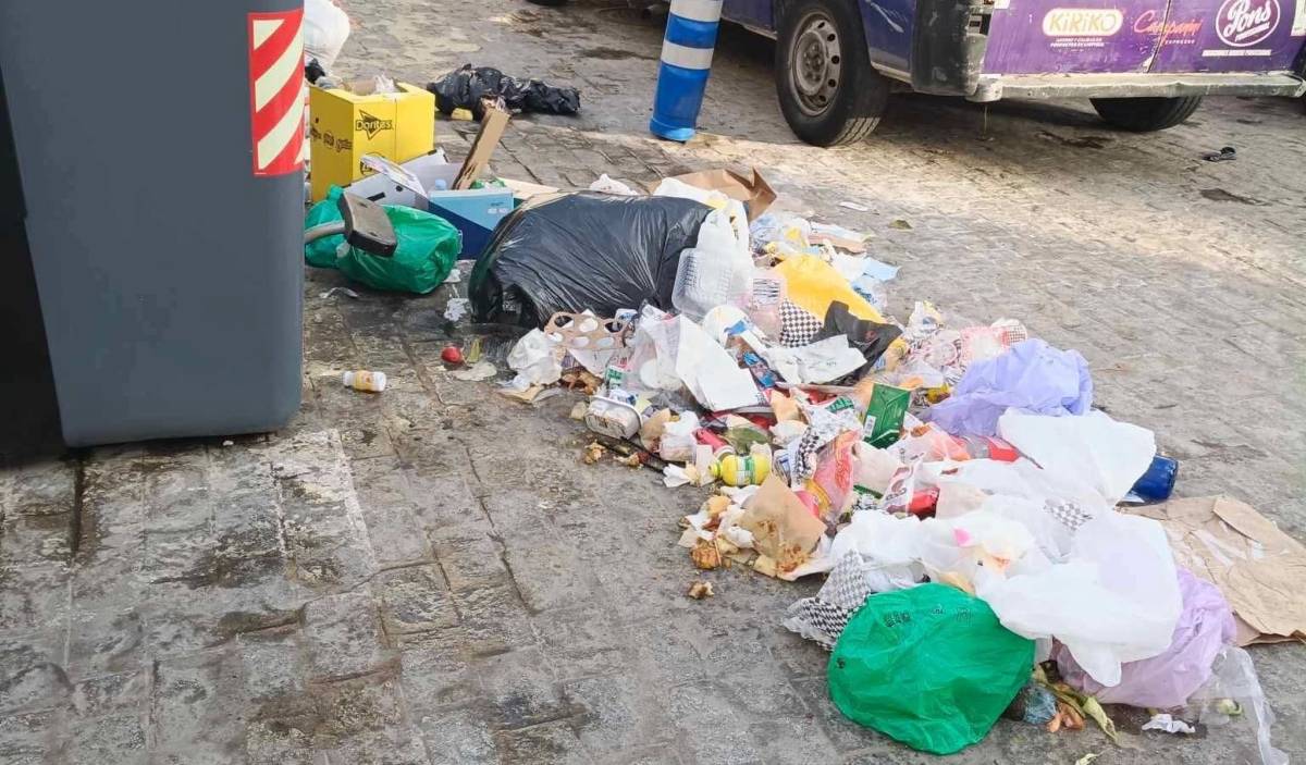 Acumulación de basuras en la Calle Medina de Jerez. - 