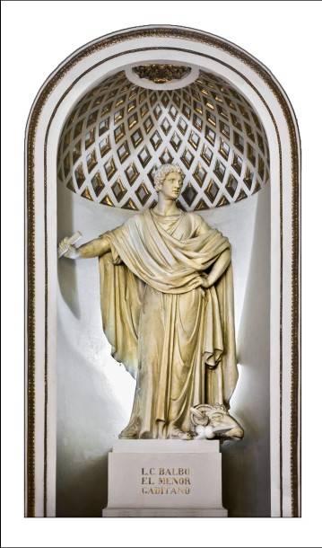 Estatua de L.C. Balbo, el Menor. Ayuntamiento de Cádiz. - Estatua de L.C. Balbo, el Menor. Ayuntamiento de Cádiz.