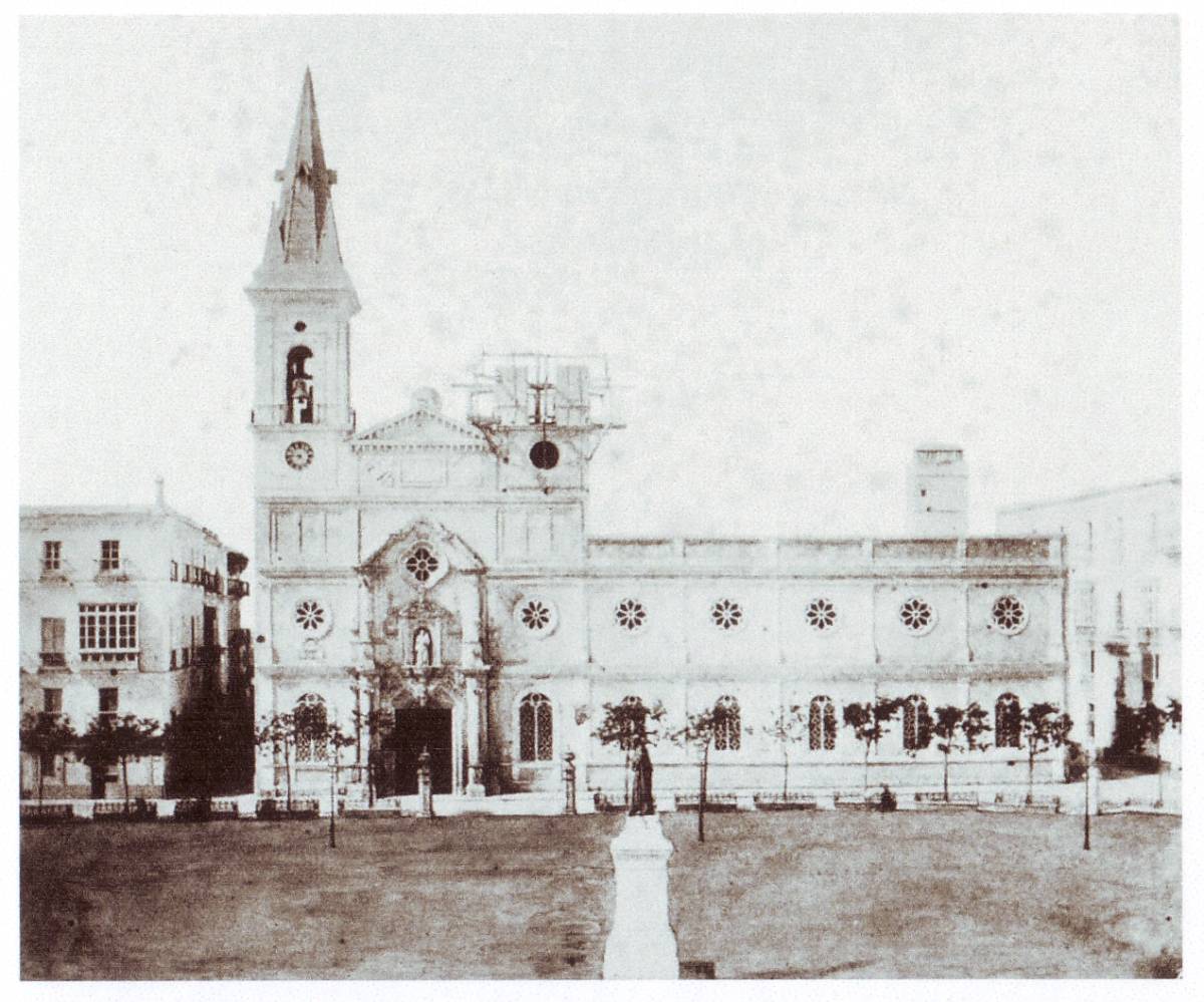 Plaza de la iglesia de San Antonio, Calotipo de De Clerq, 1860. Garófano, R. (2024); p. 41. - Plaza de la iglesia de San Antonio, Calotipo de De Clerq, 1860. Garófano, R. (2024); p. 41.