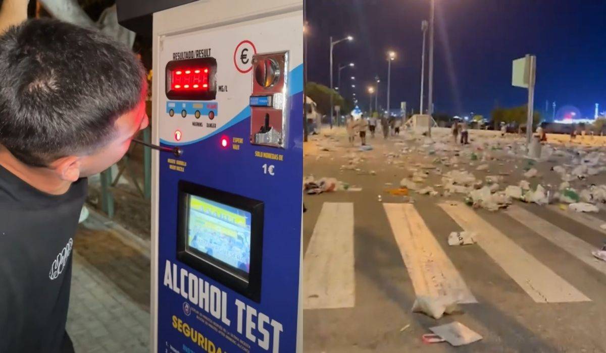 El 'reto' de los alcoholímetros vuelve a la Feria de Málaga: jóvenes compiten por ver quién da más