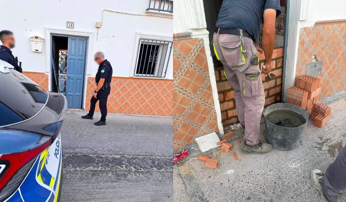 La propia Policía impulsa el tapiado de una casa en Algodonales para evitar que la okupen