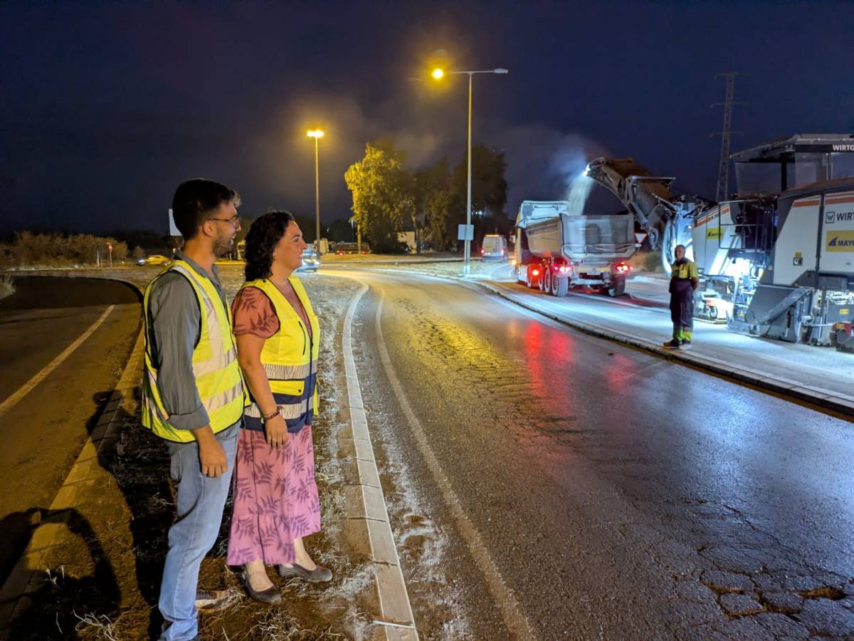 Reasfaltan la 'problemática' carretera entre Jerez y El Puerto por El Portal