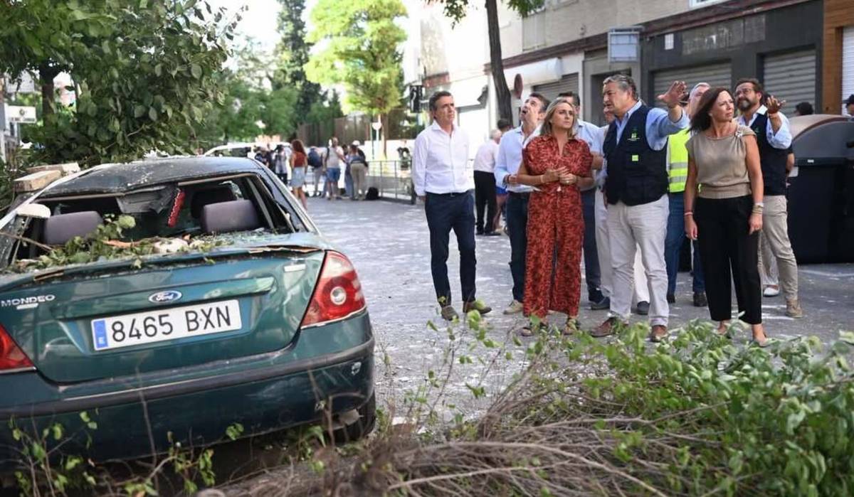 Antonio Sanz junto a la alcaldesa de Granada observando los daños por los terremotos - Antonio Sanz junto a la alcaldesa de Granada observando los daños por los terremotos