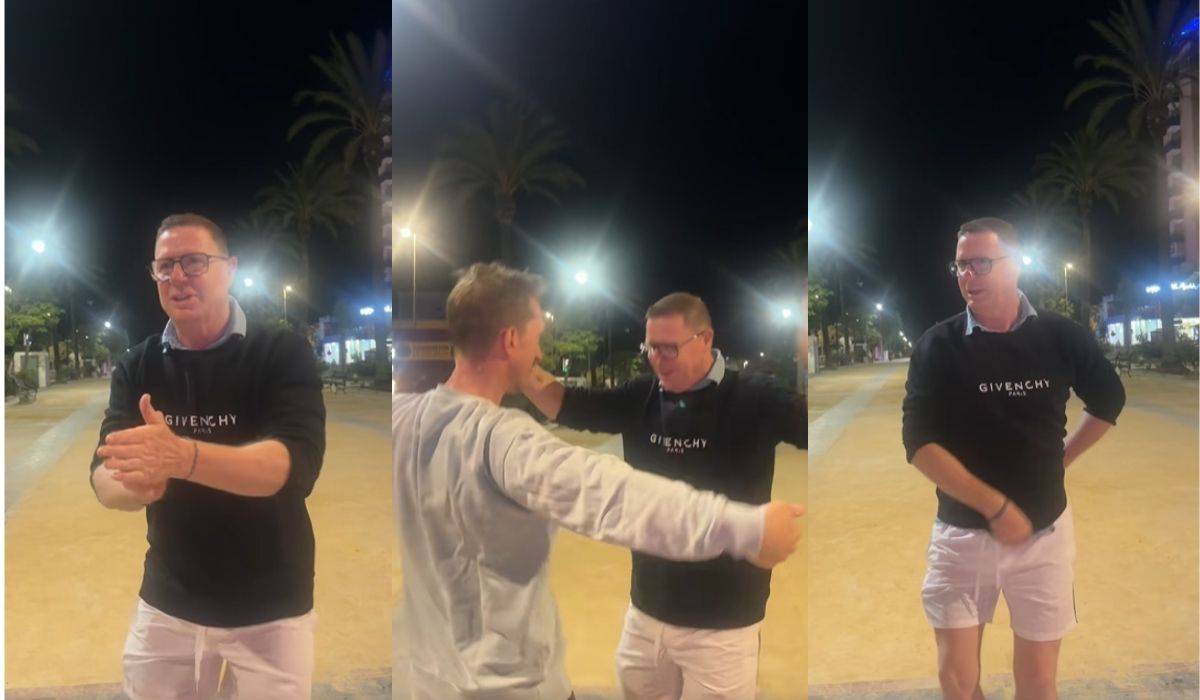 Jorge Cadaval vuelve a sacar su vena más flamenca en Sanlúcar: una 'pataíta' por bulerías junto a su marido
