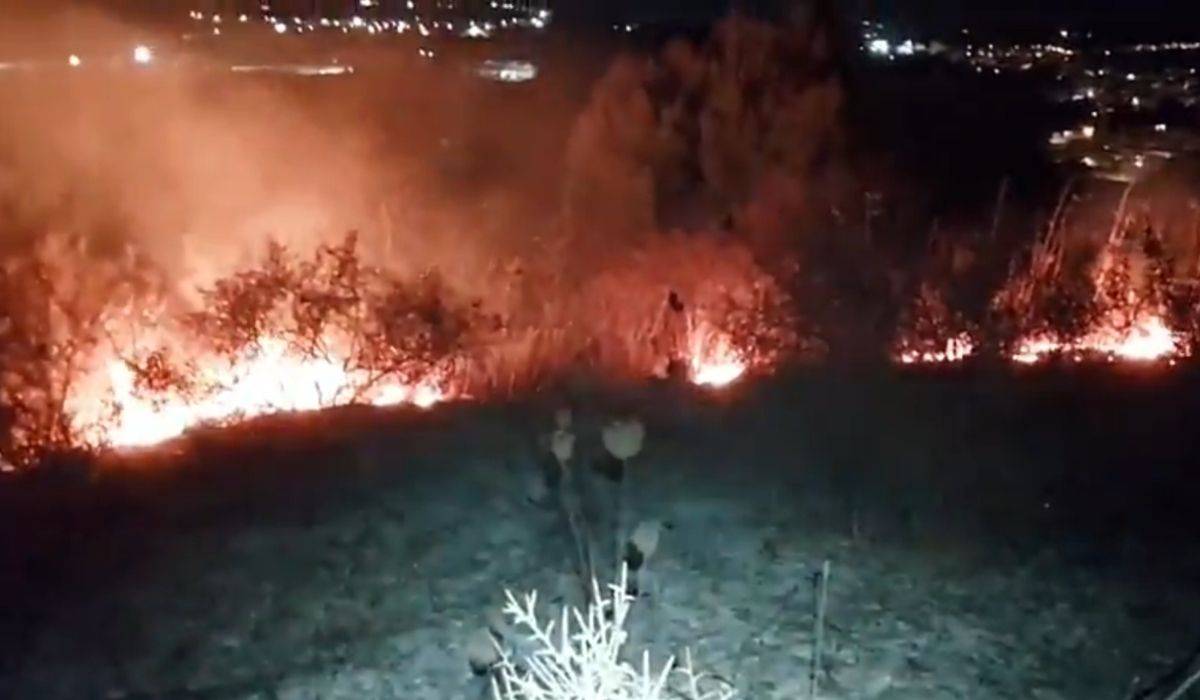 Un incendio provoca momentos de mucho miedo en Algeciras tras quedarse el fuego a 10 metros de las viviendas