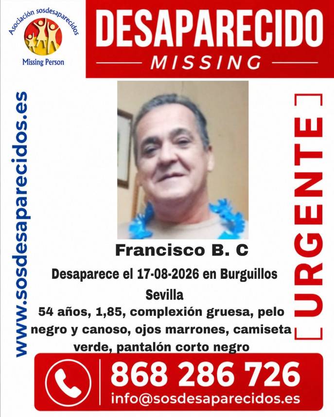 Cartel difundido por SOS Desaparecidos.