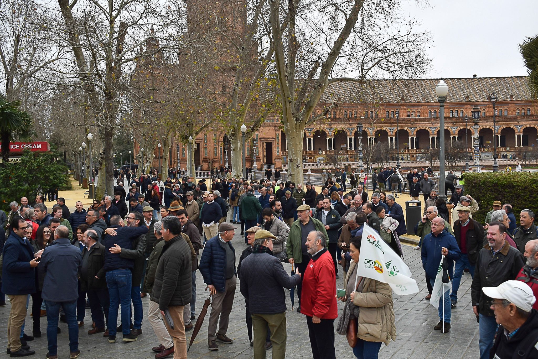 Gente del campo de toda la provincia en una manifestación reciente en la Plaza de España.  - 
