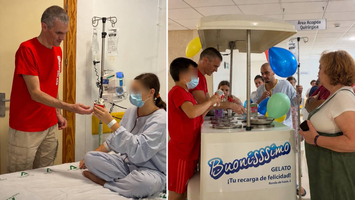El italiano que lleva diez años repartiendo helados a los niños ingresados en Córdoba