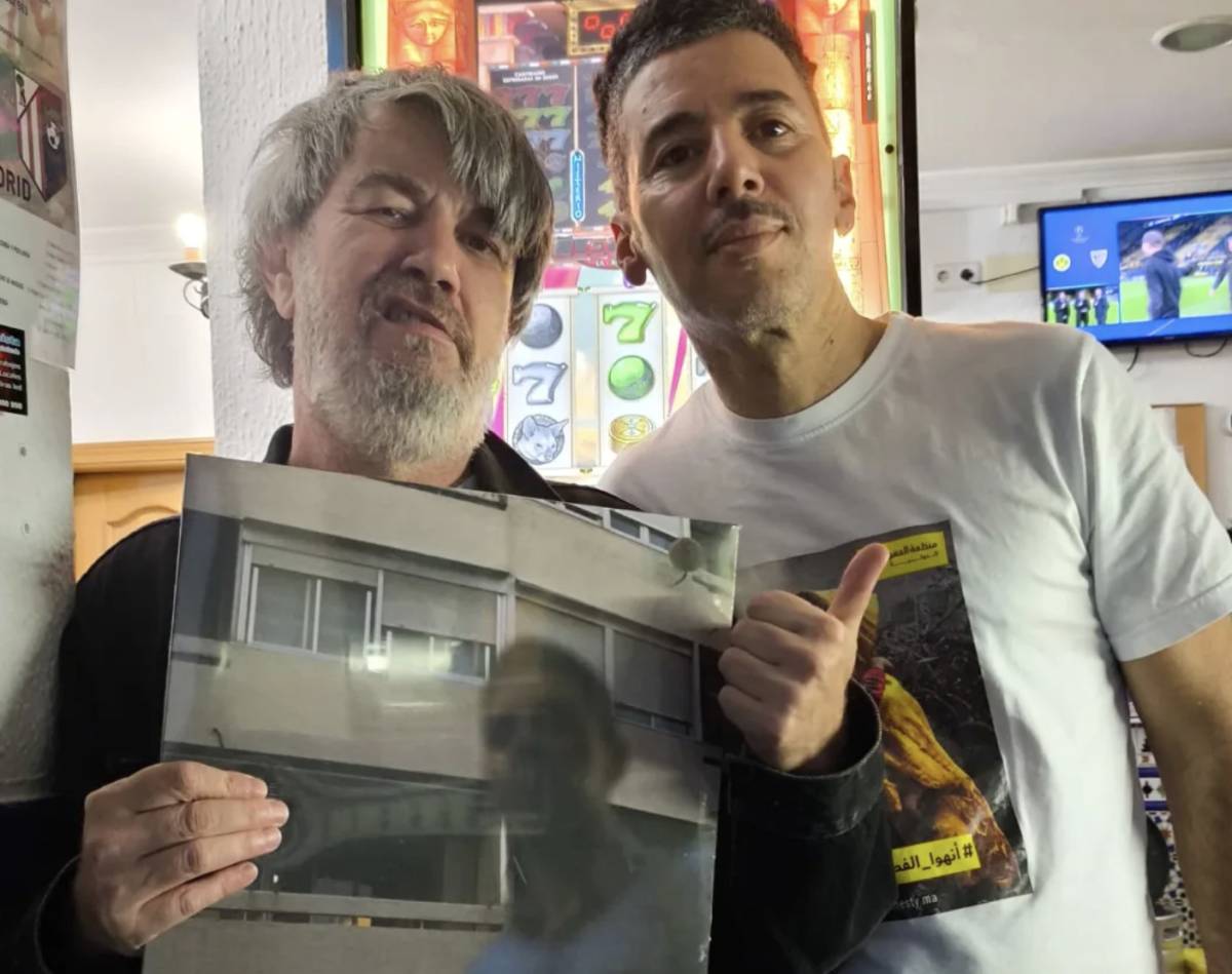El productor David Rodríguez con Rachid B, en una imagen de su Instagram.